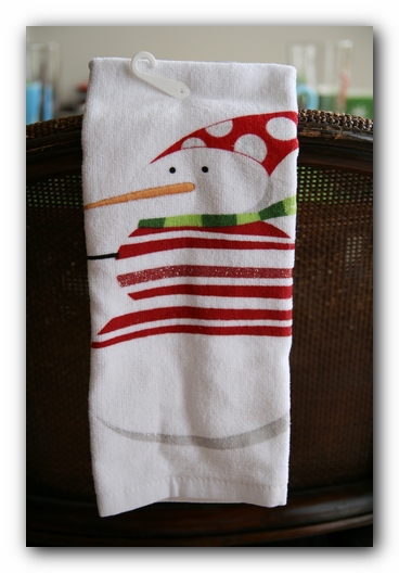 Walmart Holiday Time Christmas Towel - Snowman