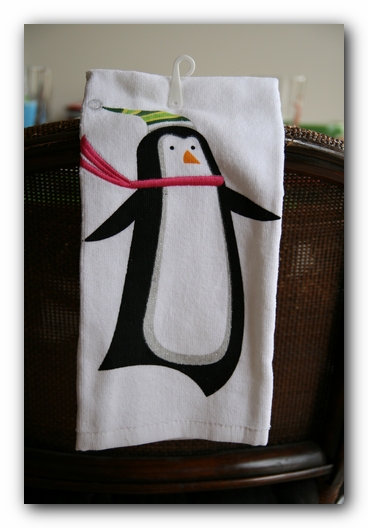 Walmart Holiday Time Christmas Towel - Penguin