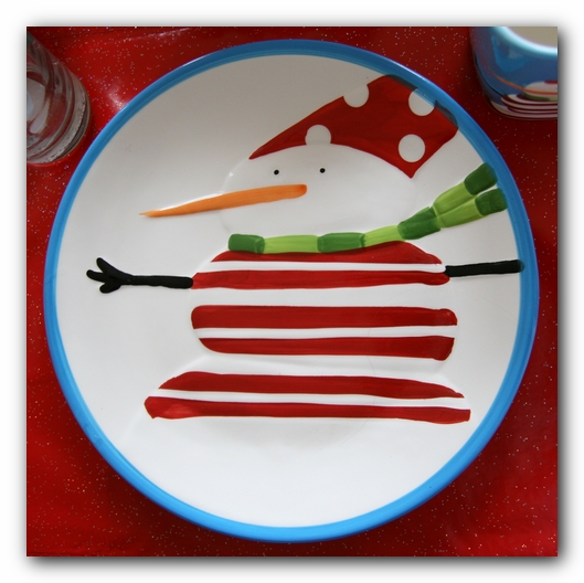 Walmart Holiday Time Christmas Plate - Snowman