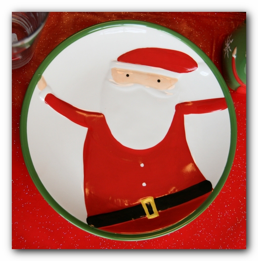 Walmart Holiday Time Christmas Plate - Santa