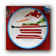 Walmart Holiday Time Christmas Plate - Snowman