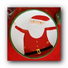 Walmart Holiday Time Christmas Plate - Santa