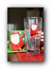 Walmart Holiday Time Christmas Glass - Santa