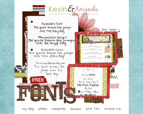 kevinandamanda's free fonts