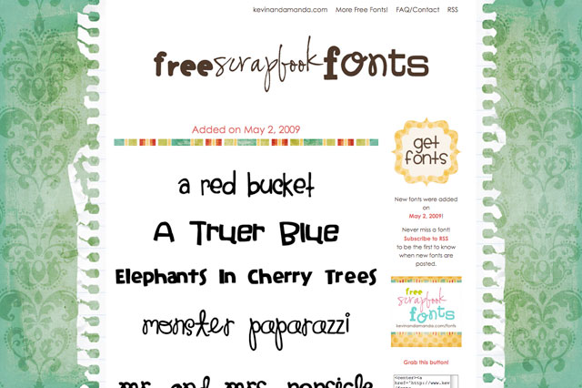 Click to Download Free Scrapbook Fonts