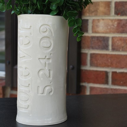 Custom Engraved Wedding Date Vase