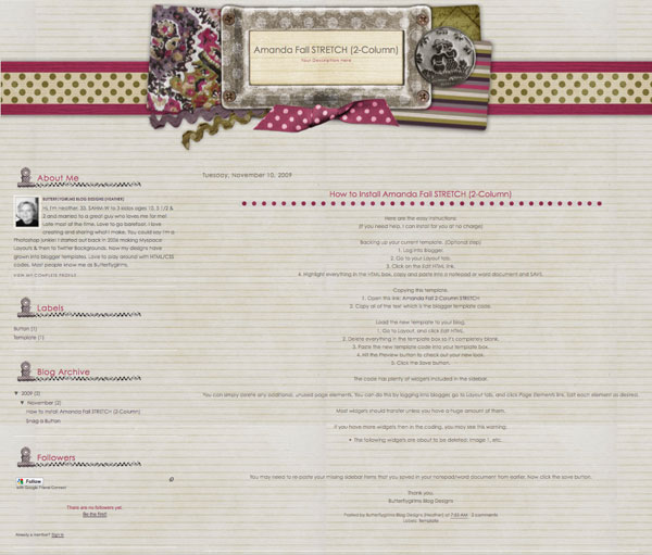 Free Scrapbook Blog Layouts, Backgrounds, and Templates