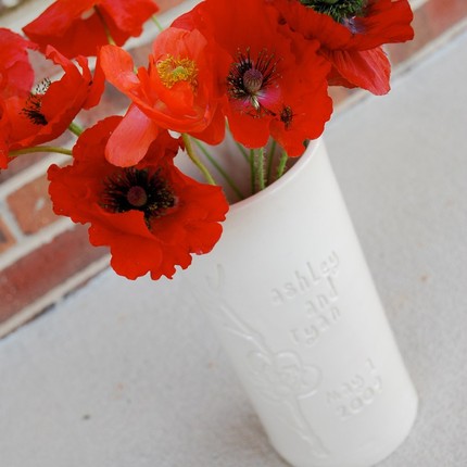 Custom Engraved Wedding Date Vase