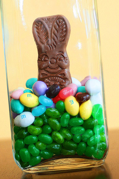 Easter Bunny Jar Centerpiece