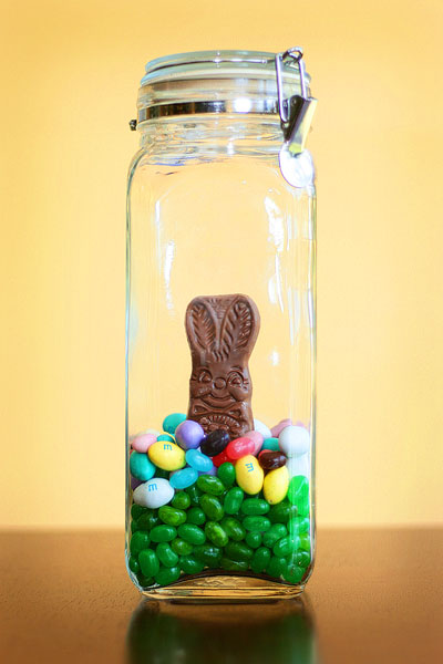 Easter Bunny Jar Centerpiece