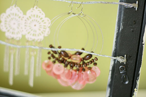 Shabby Chic Dangly Earring Display Holder