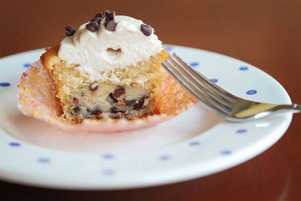 Chocolate Chip Cookie Dough Cupcakes