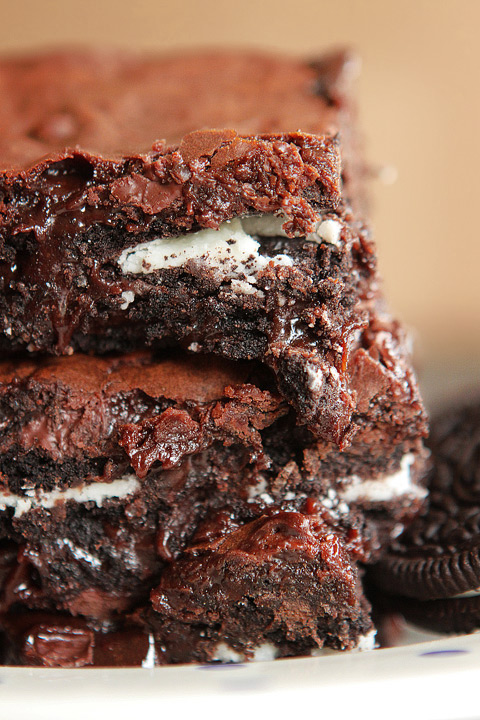 Super Fudgy Oreo Brownies — The Best Fudge Brownie Recipe from a Brownie Mix!