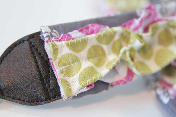 Make a Ruffled Camera Strap Slipcover Tutorial