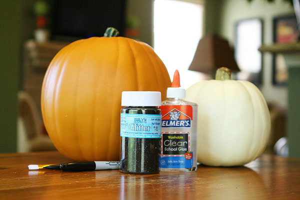 Glittered Fall Pumpkins