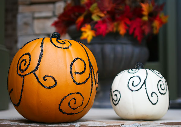 Glittered Fall Pumpkins