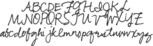 cute handwriting fonts alphabet