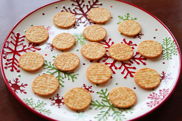 Ritz Cookies — Ritz Crackers stuffed with Peanut Butter dipped in White Chocolate