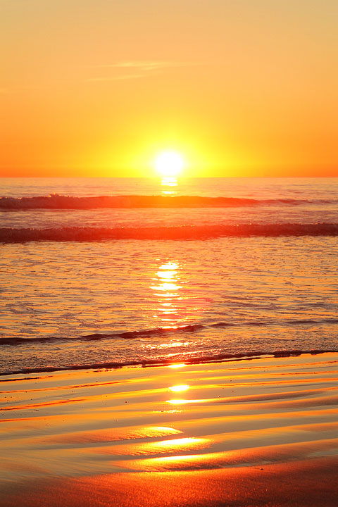 Image of a Sunset on the Beach
