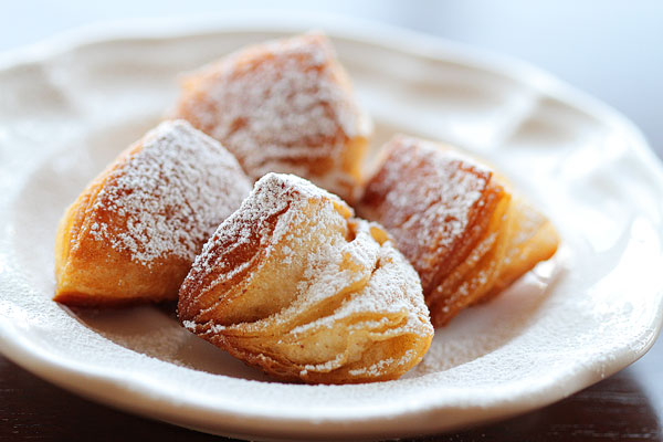 Biscuit Beignets with Praline Sauce