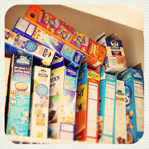 Image of Cereal Boxes in My Pantry