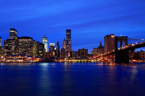 Image of a City Skyline at Night