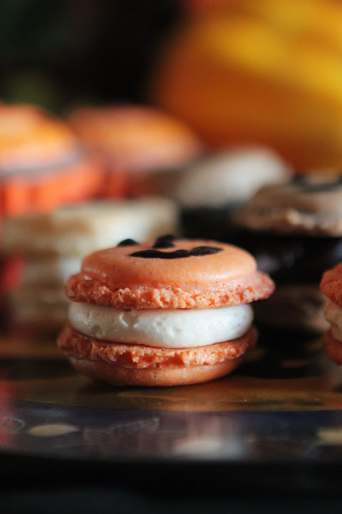 Halloween French Macarons | Failproof Step by Step Photo Recipe & Tutorial