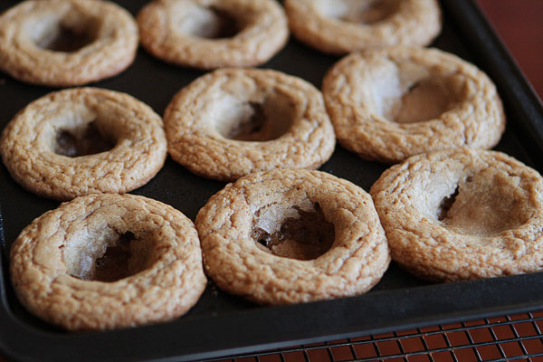 Frosted Candy Bar Stuffed Cookie Cups