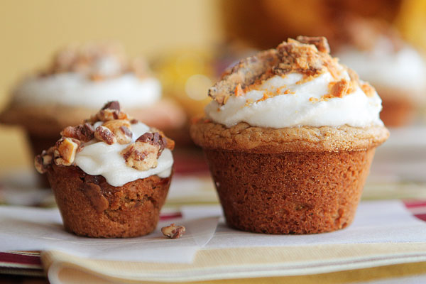 Frosted Candy Bar Stuffed Cookie Cups