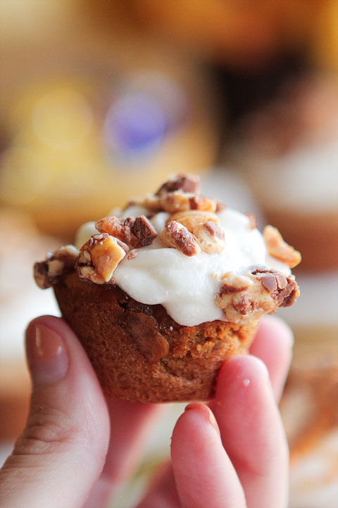 Frosted Candy Bar Stuffed Cookie Cups