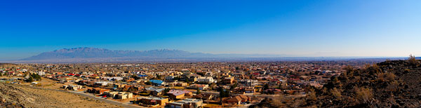 Panoramic View of Sandia Mountains in Albuquerque New Mexico