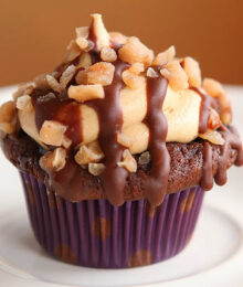 Image of a Caramel Toffee Latte Cupcake