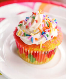 Image of a Rainbow Cupcake