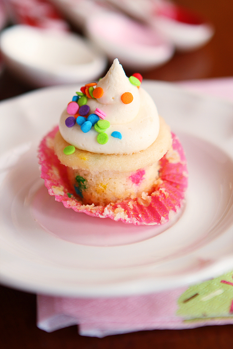 Image of a Mini Funfetti Cupcake