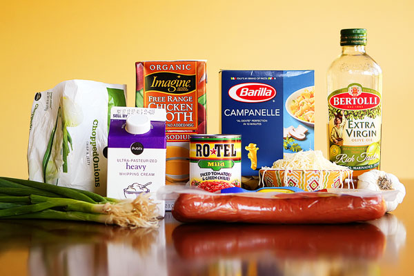 Ingredients for Spicy Sausage Pasta — Best Pinterest Recipes!