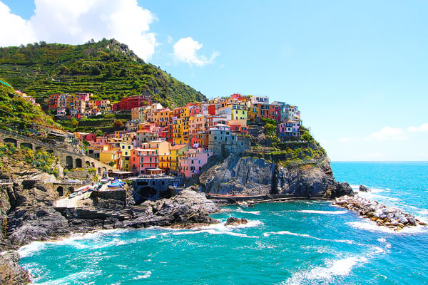 Manarola and Riomaggiore, Cinque Terre, Italy