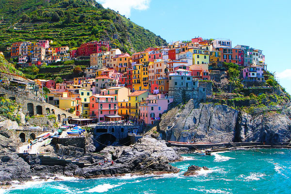 Manarola and Riomaggiore, Cinque Terre, Italy