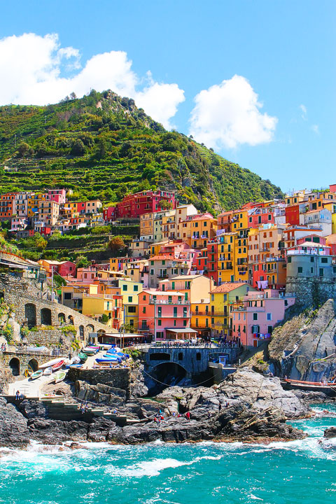 Manarola and Riomaggiore, Cinque Terre, Italy