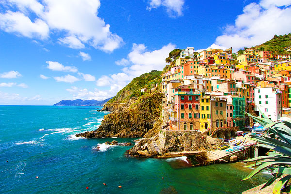 Manarola and Riomaggiore, Cinque Terre, Italy