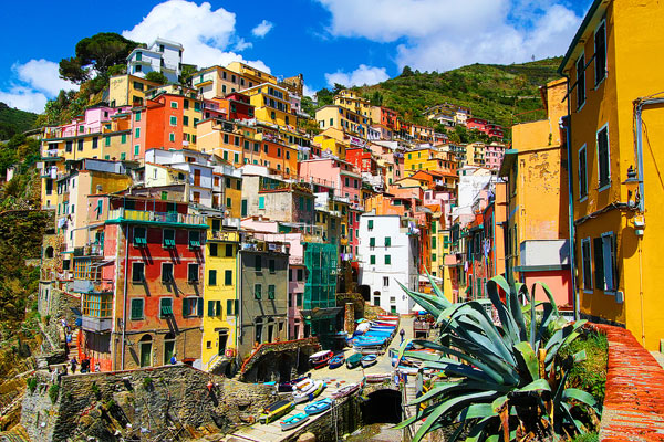 Manarola and Riomaggiore, Cinque Terre, Italy