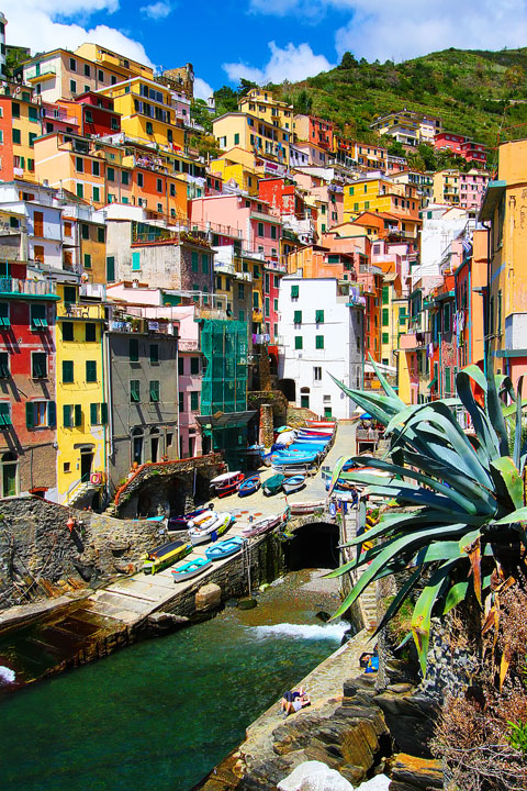 Manarola and Riomaggiore, Cinque Terre, Italy