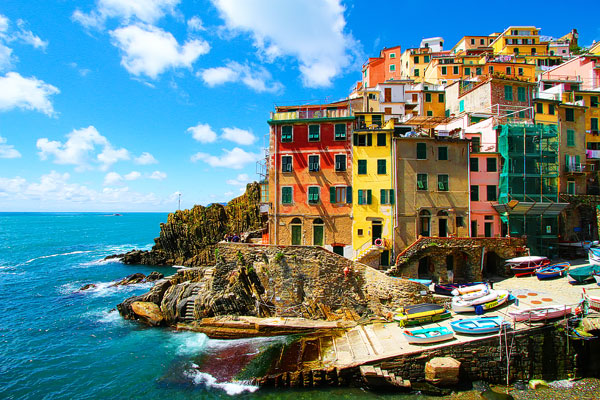 Manarola and Riomaggiore, Cinque Terre, Italy