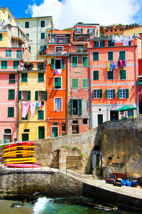 Manarola and Riomaggiore, Cinque Terre, Italy