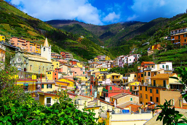 Manarola and Riomaggiore, Cinque Terre, Italy