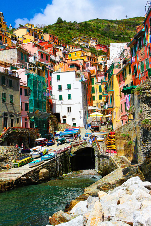 Manarola and Riomaggiore, Cinque Terre, Italy