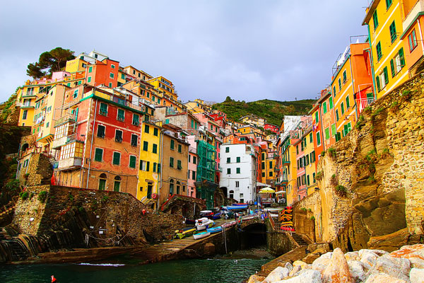 Manarola and Riomaggiore, Cinque Terre, Italy