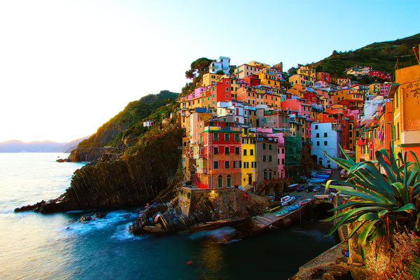 Manarola and Riomaggiore, Cinque Terre, Italy