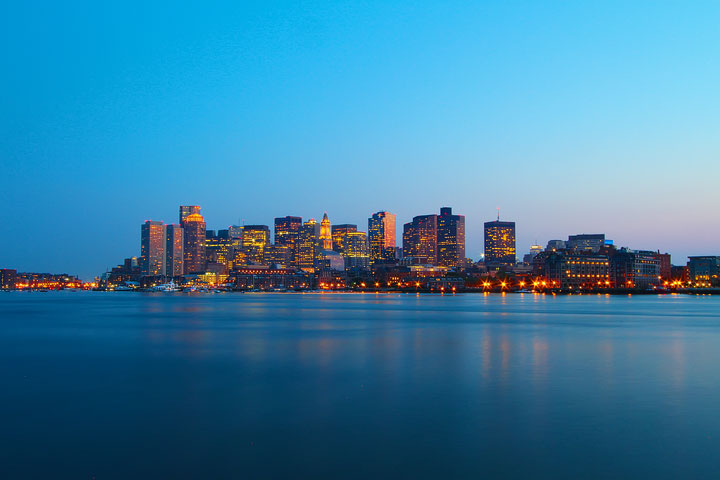 Best View of Boston Skyline at Night