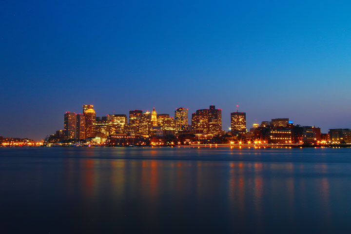 Best View of Boston Skyline at Night