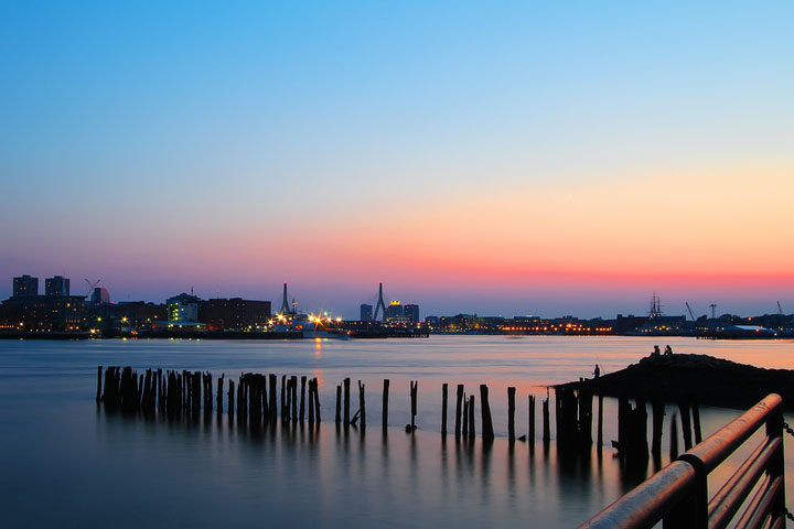 Best View of Boston Skyline at Night